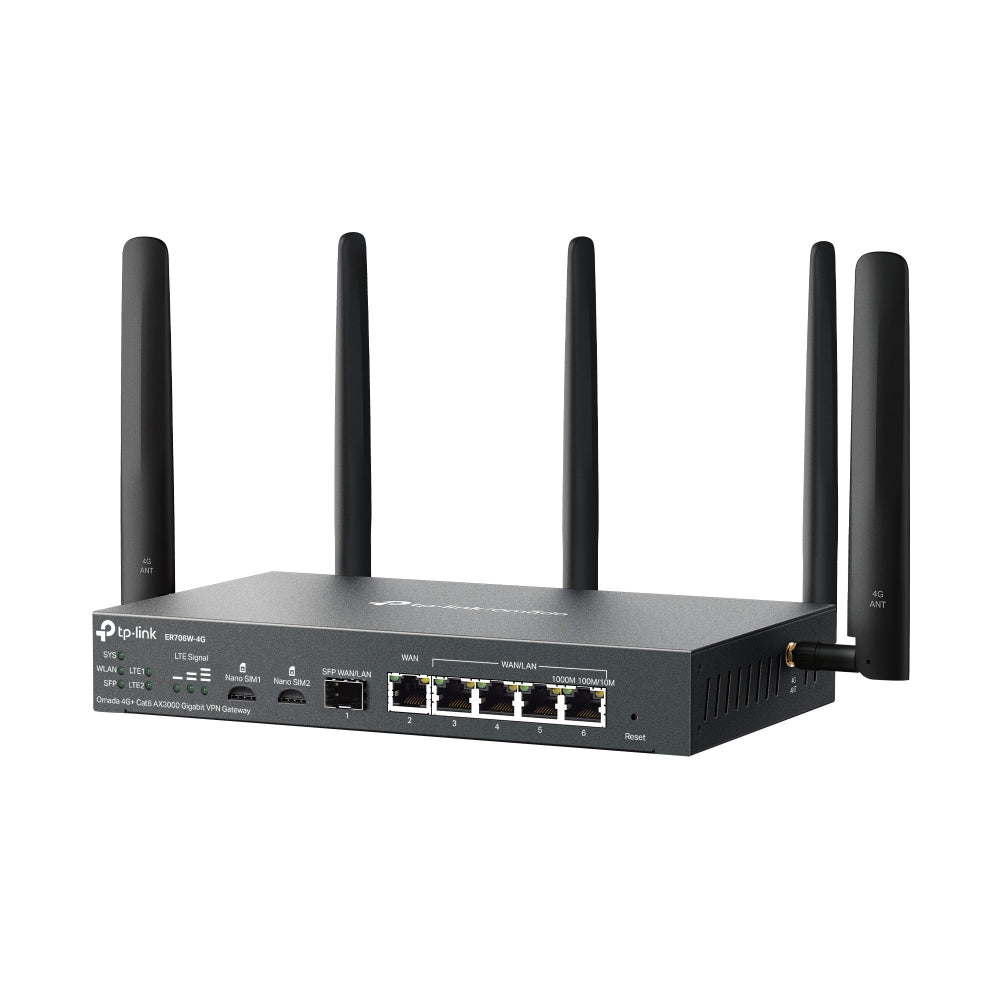 TP-Link ER706W-4G V2 Omada 4G+ Cat6 AX3000 Gigabit VPN Gateway