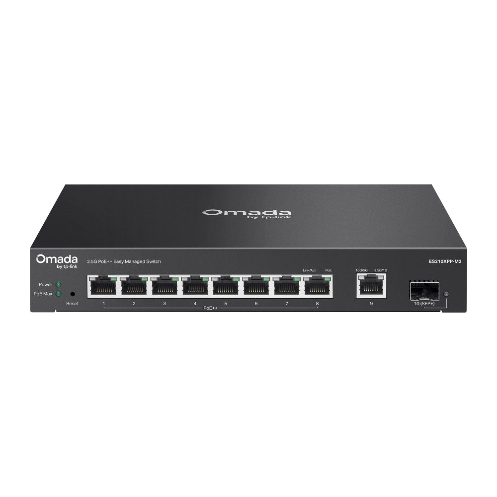 TP-Link ES210XPP-M2 Omada 8-Port 2.5G + 2-Port 10G Easy Managed Switch with 8-Port PoE++