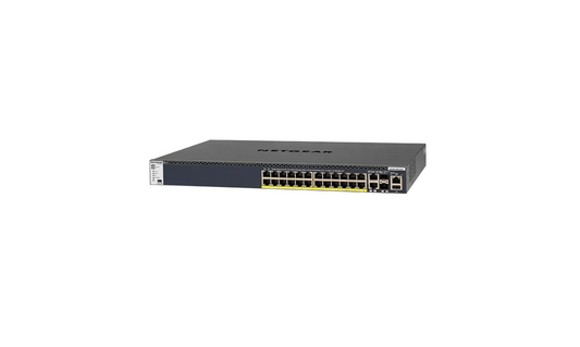 Netgear 24x1G PoE+ Stackable Managed Switch with 2x10GBASE-T and 2xSFP+ 1,000W PSU (GSM4328PB)