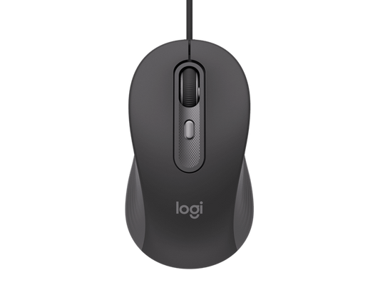 Logitech Signature Wired M520 Graphite Mouse For Business