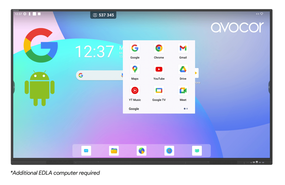 Avocor AVS-8610 86" 4K Educational Interaction Touch Display