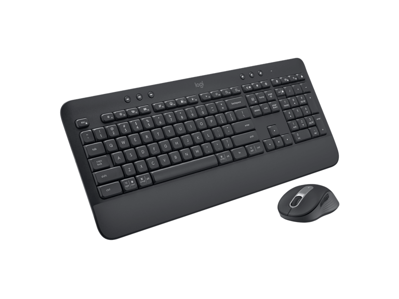 Logitech Signature MK650 Wireless Graphite Keyboard And Mouse Combo For Business