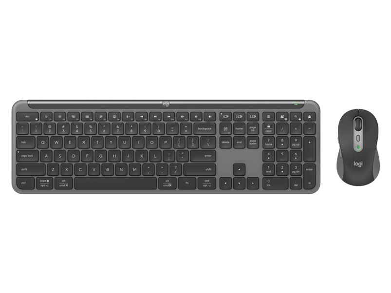 Logitech Signature Slim MK950 Graphite Wireless Keyboard & Mouse Combo For Business