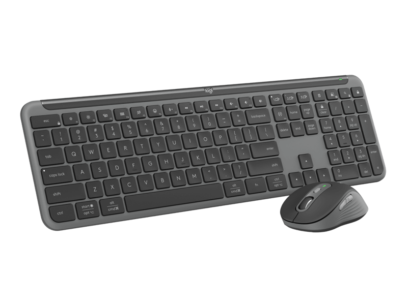 Logitech Signature Slim MK950 Graphite Wireless Keyboard & Mouse Combo For Business
