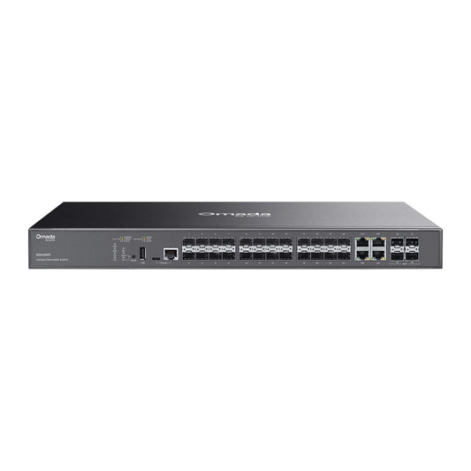 TP-Link SG5428XF Omada Campus 24-Port SFP Stackable Lite L3 Managed Switch with 4× 10G Slots