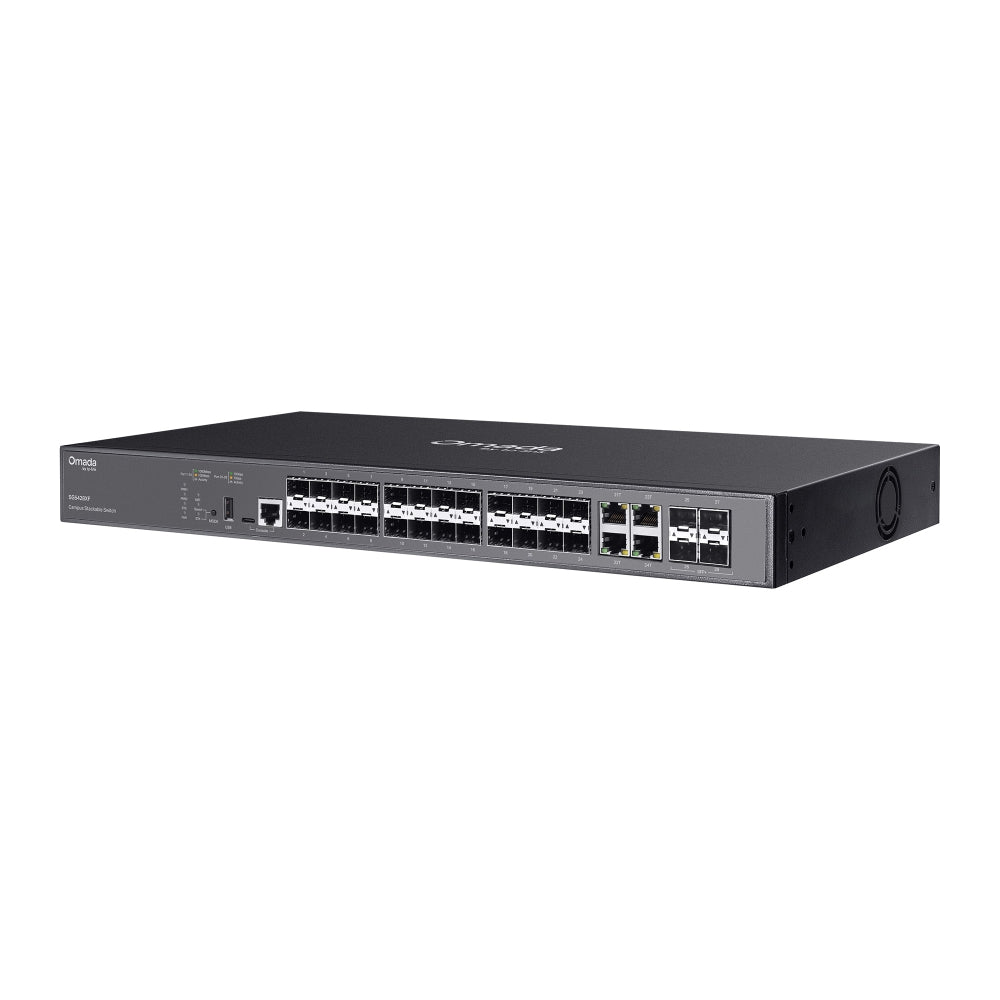 TP-Link SG5428XF Omada Campus 24-Port SFP Stackable Lite L3 Managed Switch with 4× 10G Slots