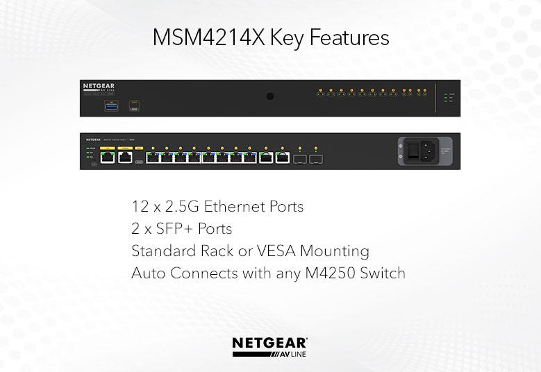 Netgear AV Line M4250-12M2XF (MSM4214X) 12x2.5G and 2xSFP+ Managed Switch